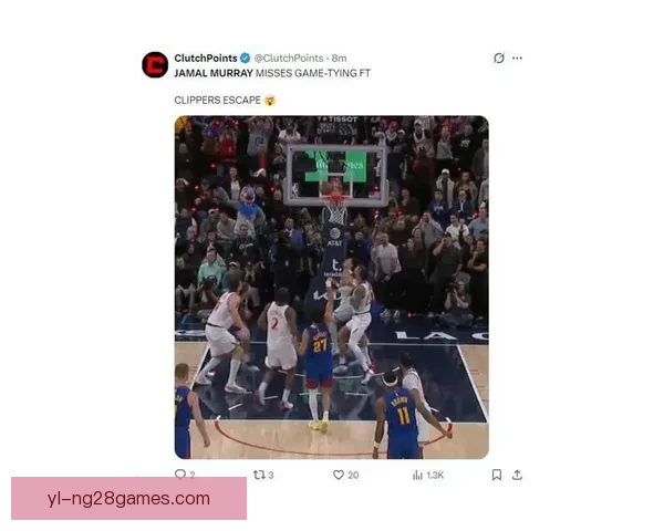 穆雷三罚两中丢绝平 约基奇表现也堪忧